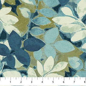 Imprint Flannel - Walnut in Green Multi for Northcott Fabrics
