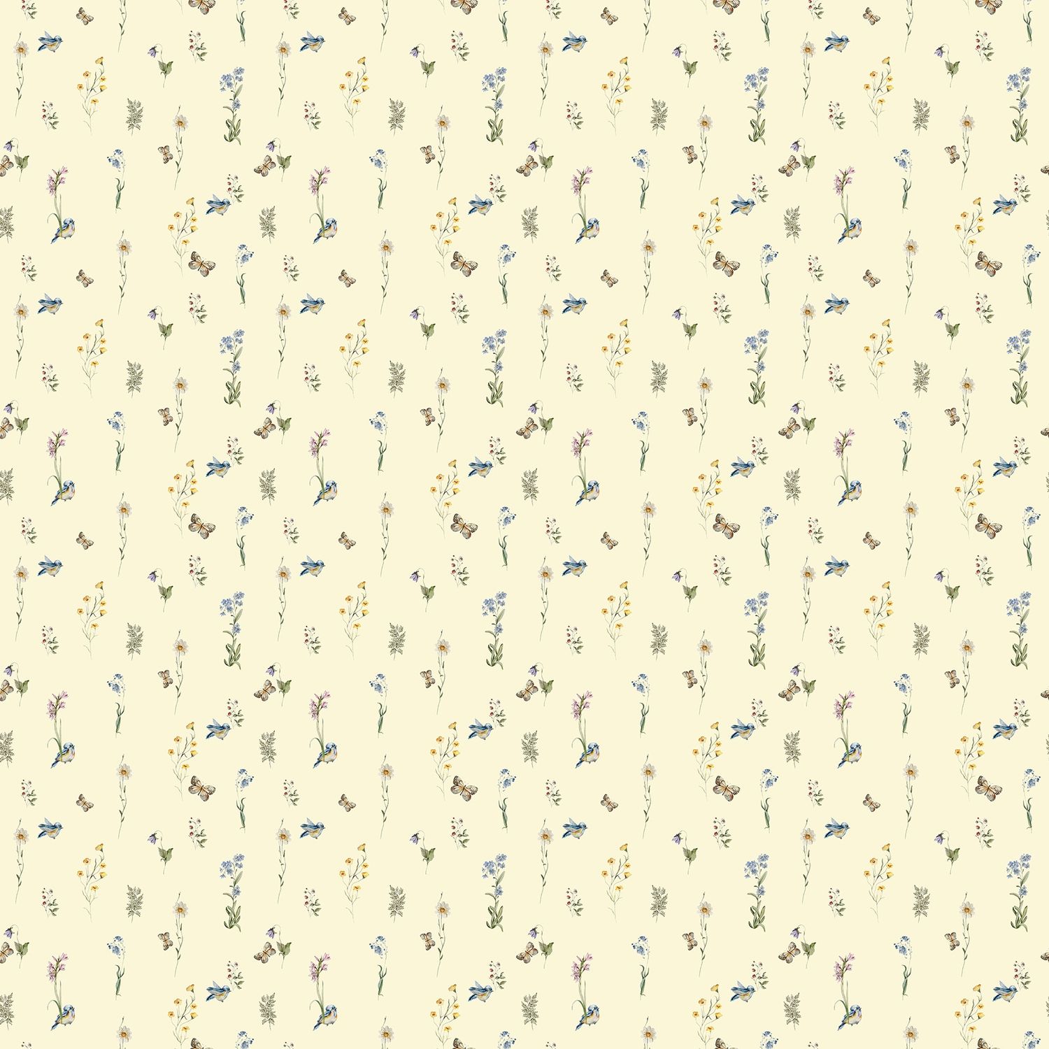 Story Book Plants in Yellow for FIGO Fabrics