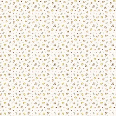 Story Book Birds in Cream for FIGO Fabrics
