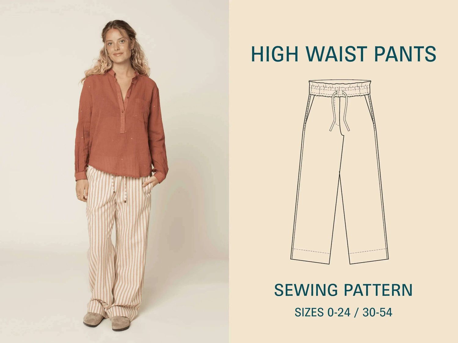 Wardrobe by Me - High-Waisted Pants - Paper Pattern