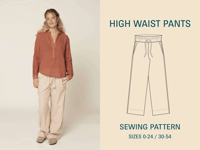 Wardrobe by Me - High-Waisted Pants - Paper Pattern
