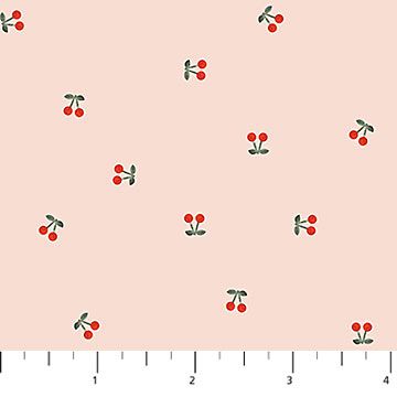 Cherry Orchard | Ditsy Cherries in Rose 91317-21 | By Bernadett Urbanovics for Figo