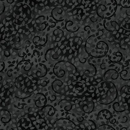 Complements Scroll in Black for Wilmington Prints 26035-999