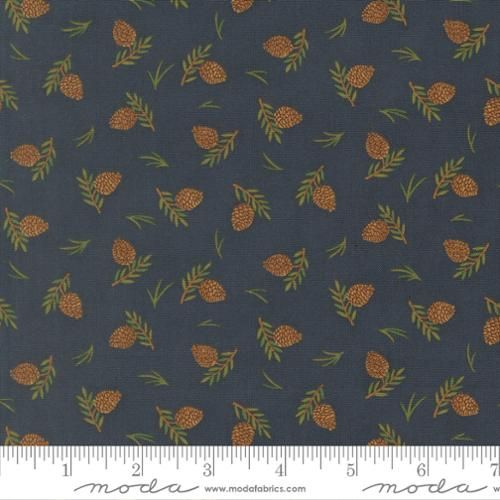 Northwoods Lodge | Tossed Pinecones in Midnight | by Deb Strain for Moda