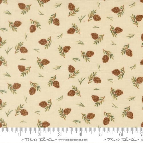 Northwoods Lodge | Tossed Pinecones in Natural | by Deb Strain for Moda