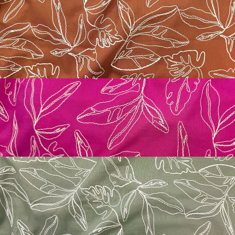 Capri Embroidery Linen Rayon Blend - Assorted Colours