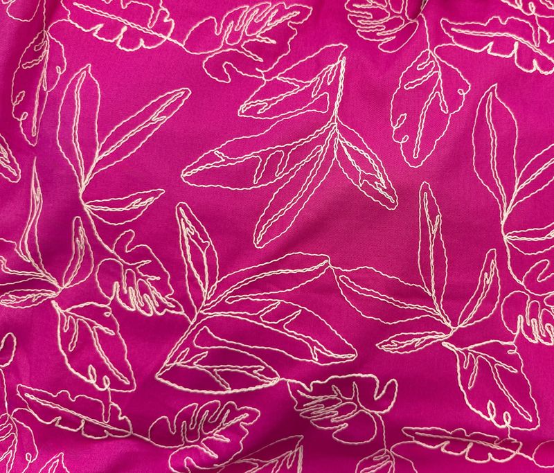 Capri Embroidery Linen Rayon Blend - Assorted Colours