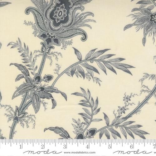 Breathtaking Blues | Plume Jacobean in Porcelain | by 3 Sisters for Moda