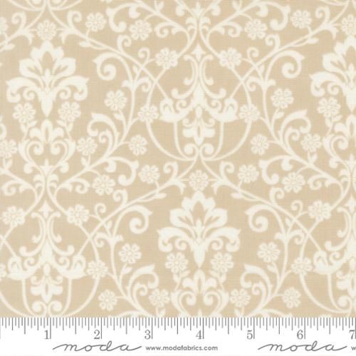 Breathtaking Blues | Damask in Ecru | by 3 Sisters for Moda