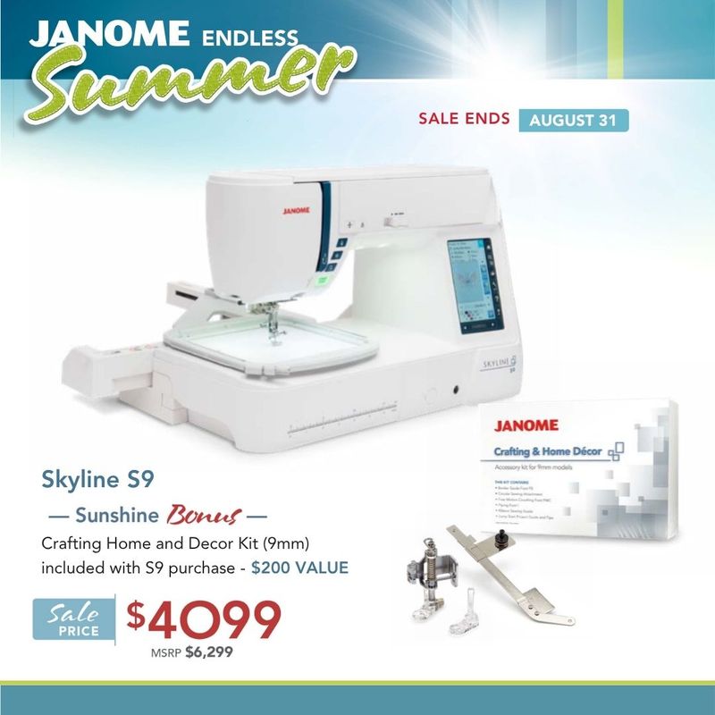 Janome Skyline S9 - Endless Summer Deal