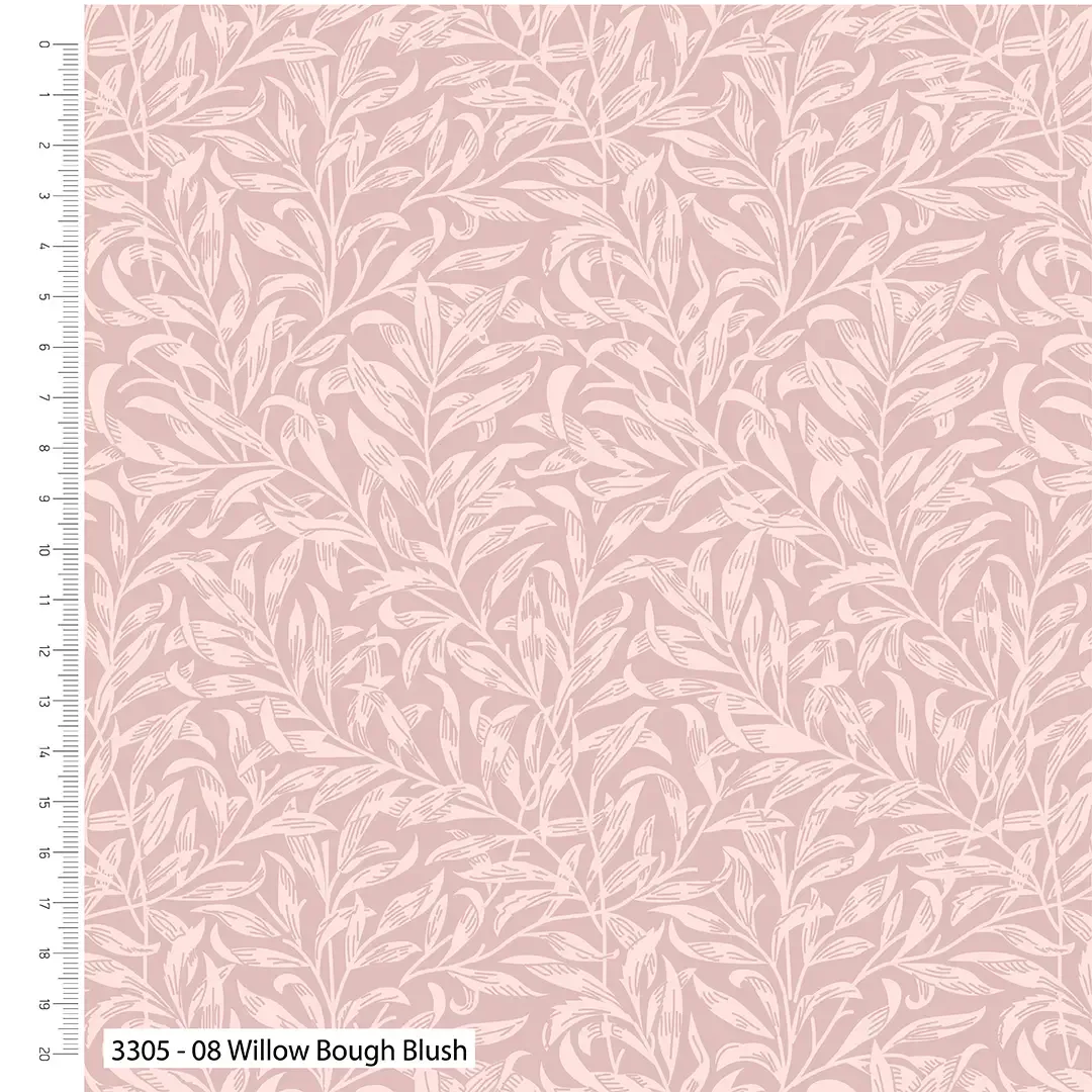William Morris Willow Bough Wideback (108") in Blush by V&amp;A