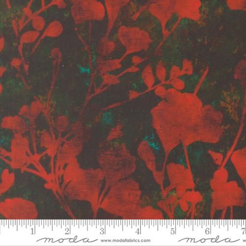 Tranquil Patina | Dark Teal and Red 48112-13 by Debbie Maddy for Moda Fabrics