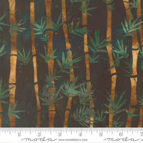 Tranquil Patina | Dark Teal Bamboo 48113-14 by Debbie Maddy for Moda Fabrics