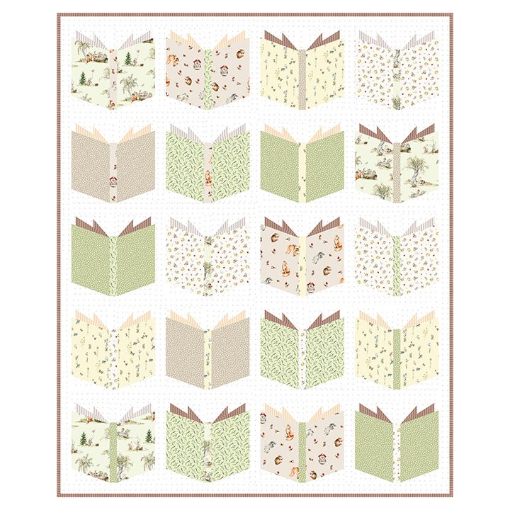 Book Nerd Quilt Kit 54" x 66" featuring Story Book by Figo