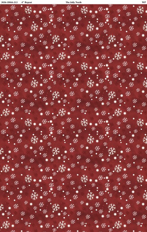 The Jolly North | Snowflakes in Red | by Anne Tavoletti for Wilmington Prints 18066-313