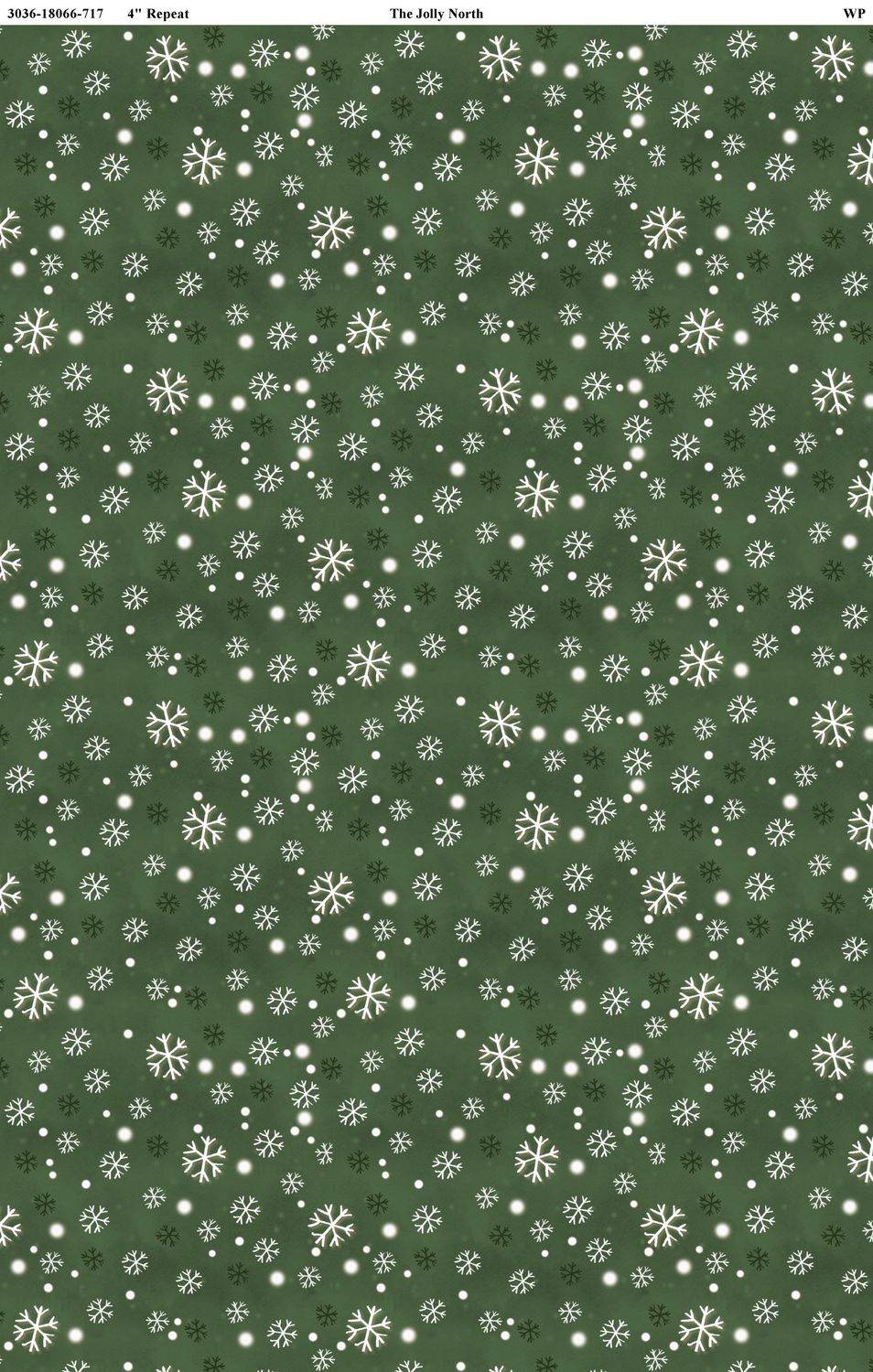 The Jolly North | Snowflakes in Green | by Anne Tavoletti for Wilmington Prints 18066-717