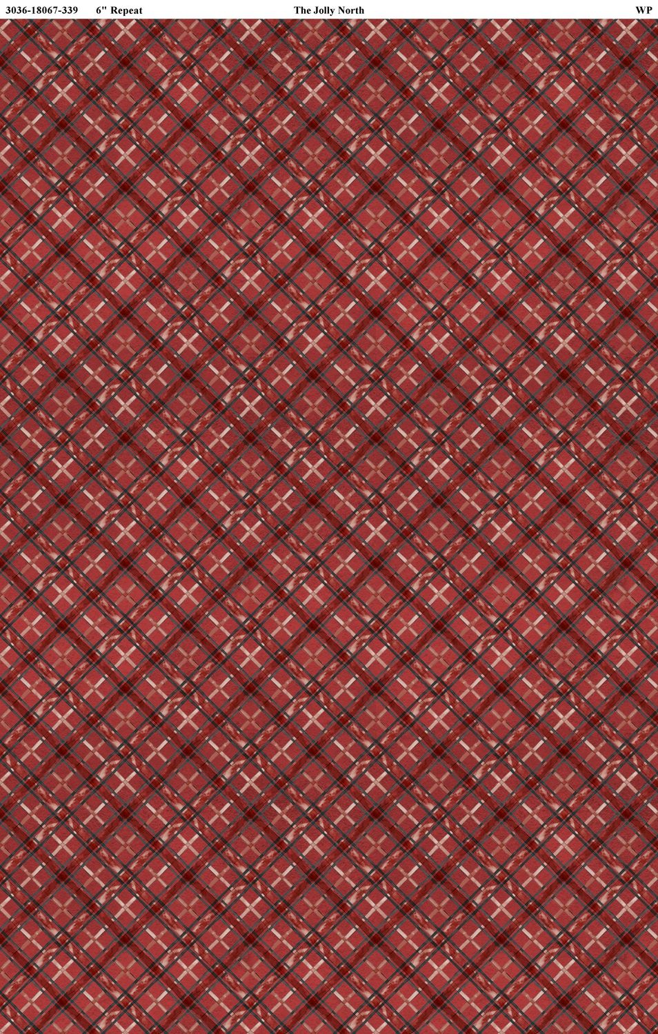 The Jolly North | Diagonal Plaid in Red | by Anne Tavoletti for Wilmington Prints 18067-339