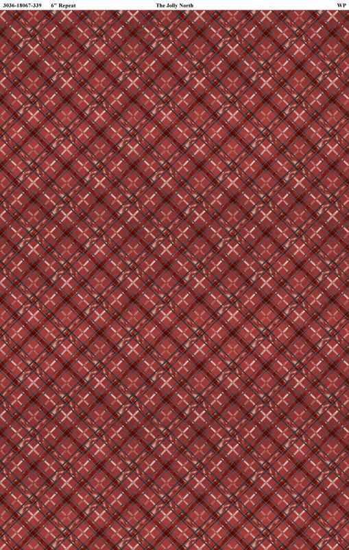 The Jolly North | Diagonal Plaid in Red | by Anne Tavoletti for Wilmington Prints 18067-339