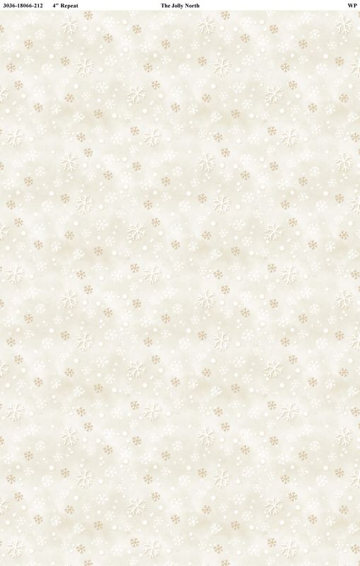 The Jolly North | Snowflakes in Cream | by Anne Tavoletti for Wilmington Prints 18066-212
