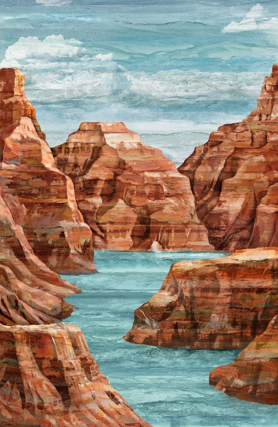 Stonehenge Canyon | Canyon Panel in Blue Multi | By Deborah Edwards for Northcott