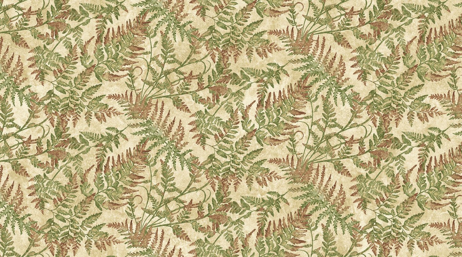 Stonehenge Organics | Ferns in Beige Multi 29306-12 | by Linda Ludovico for Northcott