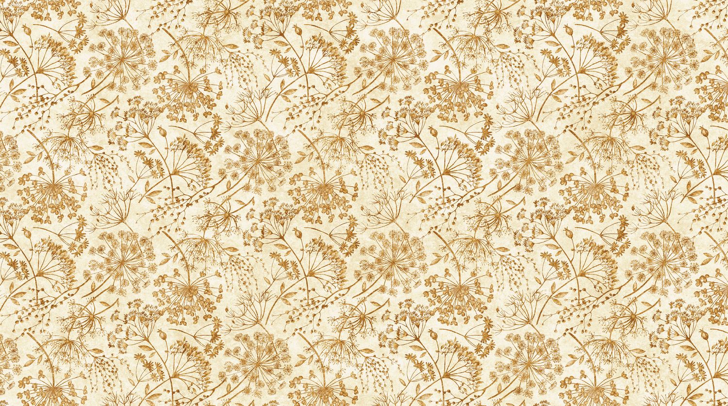 Stonehenge Organics | Queen Anne's La in Cream/Rust 29309-37 | by Linda Ludovico for Northcott