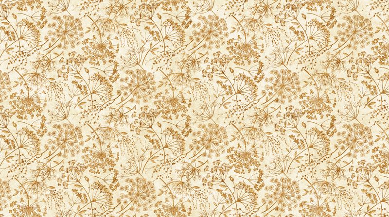 Stonehenge Organics | Queen Anne's La in Cream/Rust 29309-37 | by Linda Ludovico for Northcott