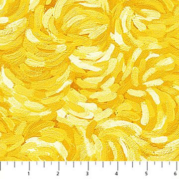 Starry Night | Brushstroke in Yellow 29264-52 | Elena Belokrinitski for Northcott