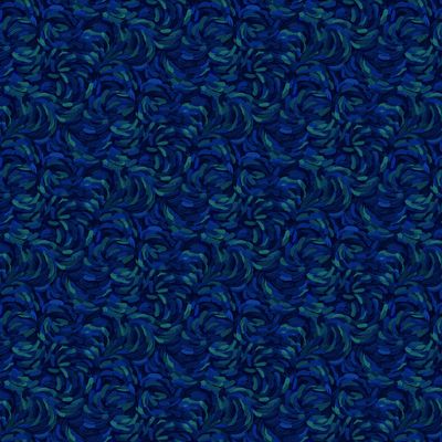 Starry Night | Brushstroke in Dark Blue Multi 29264-46 | Elena Belokrinitski for Northcott