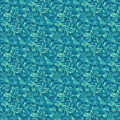 Starry Night | Brushstroke in Teal Multi 29264-64 | Elena Belokrinitski for Northcott