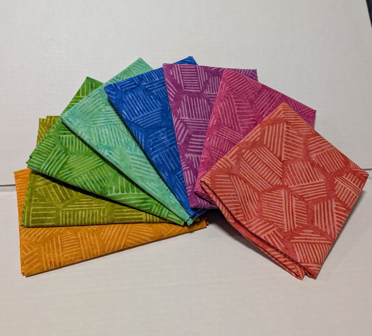 Rainbow Hexie Bundle - 0.5m of 8 fabrics