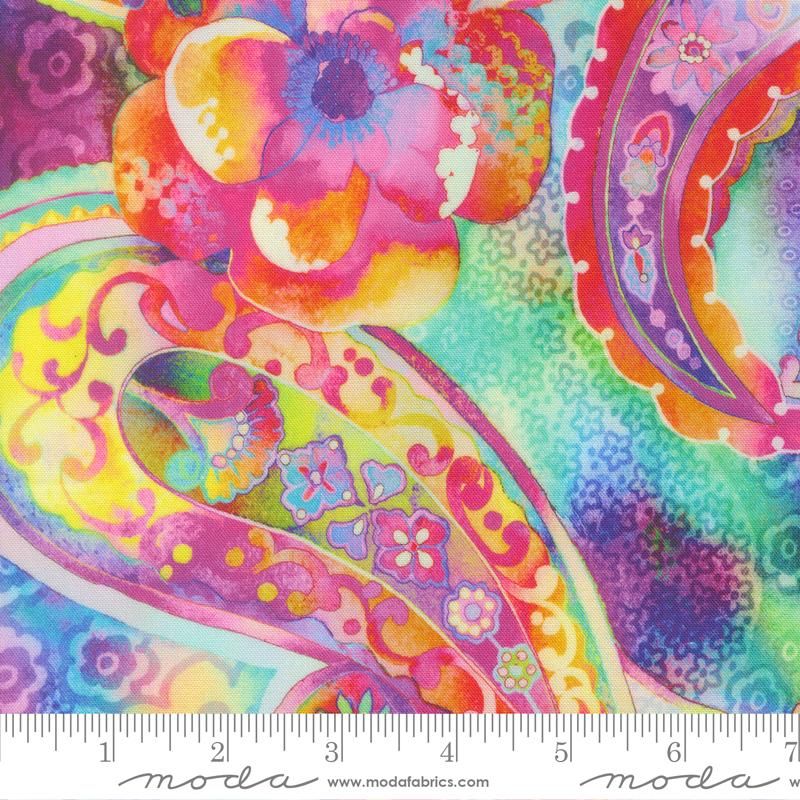 Gradients Gallery | Dream State Paisley Rainbow 33880-11 | by Moda Fabrics