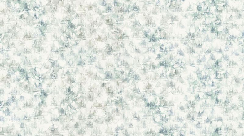 Altitude | Mini Trees in Off White/Blue DP29157-10 | By Deborah Edwards and Melanie Samra for Northcott