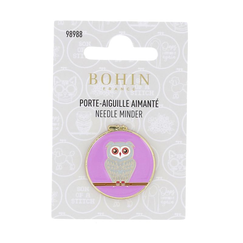 Bohin Owl Magnetic Needle Minder - 28mm (1") Dia.
