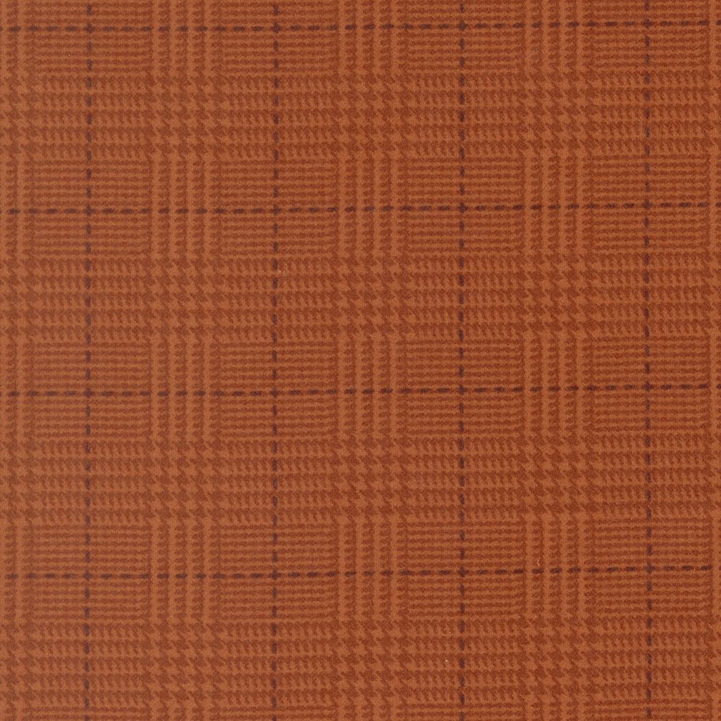 Flannel Gatherings Basics | Plaid Checks in Pumpkin 49341-19F | by Primitive Gatherings for Moda