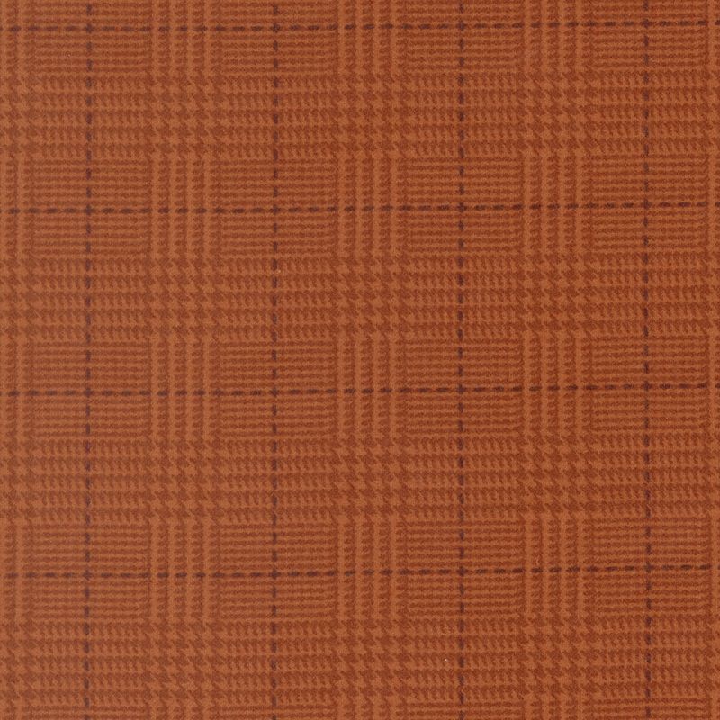 Flannel Gatherings Basics | Plaid Checks in Pumpkin 49341-19F | by Primitive Gatherings for Moda