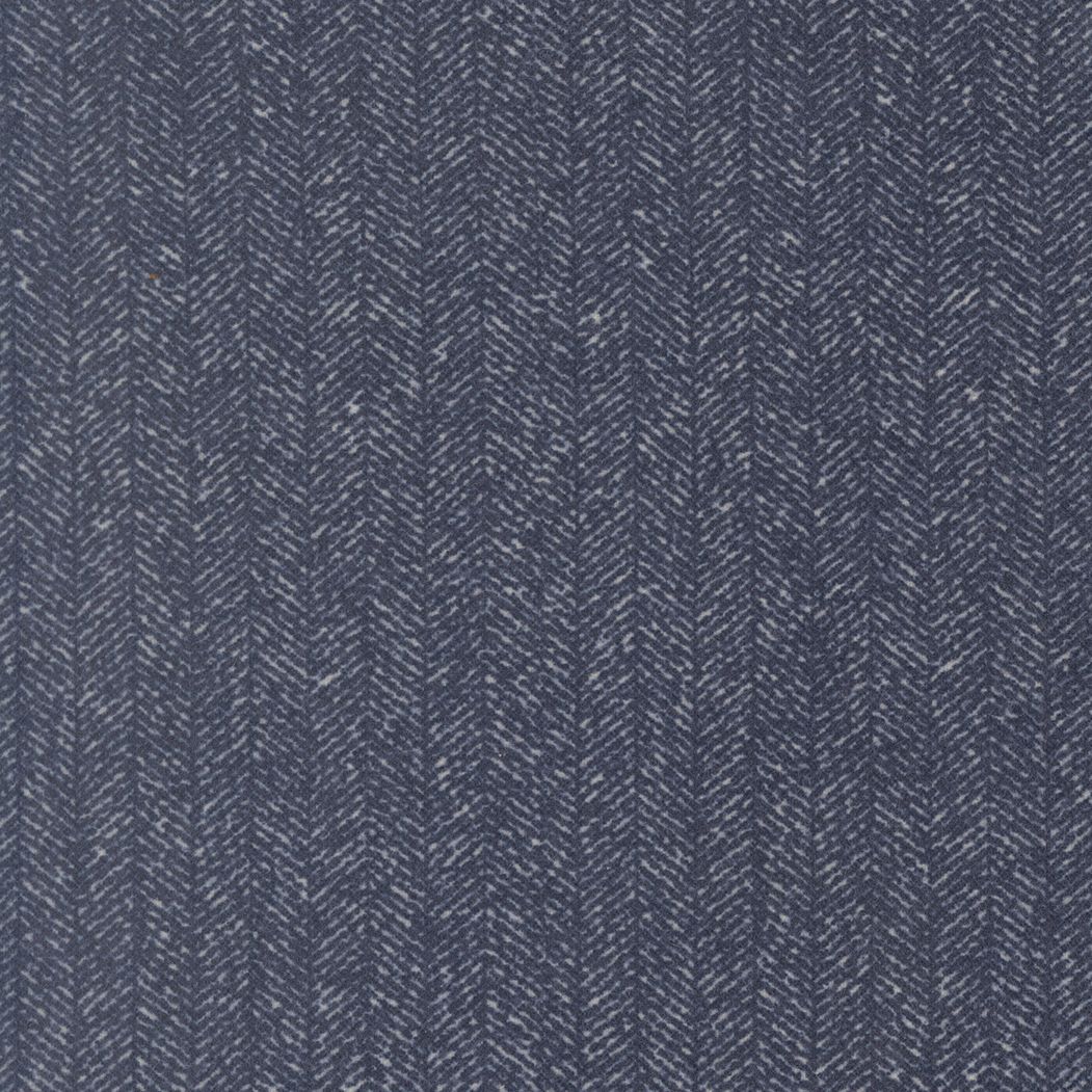 Flannel Gatherings Basics | Herringbone in Navy 49342-14F | by Primitive Gatherings for Moda