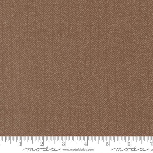 Flannel Gatherings Basics | Herringbone in Taupe 49342-17F | by Primitive Gatherings for Moda