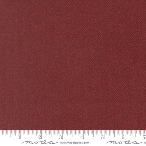 Flannel Gatherings Basics | Herringbone in Brick 49342F-20 | by Primitive Gatherings for Moda