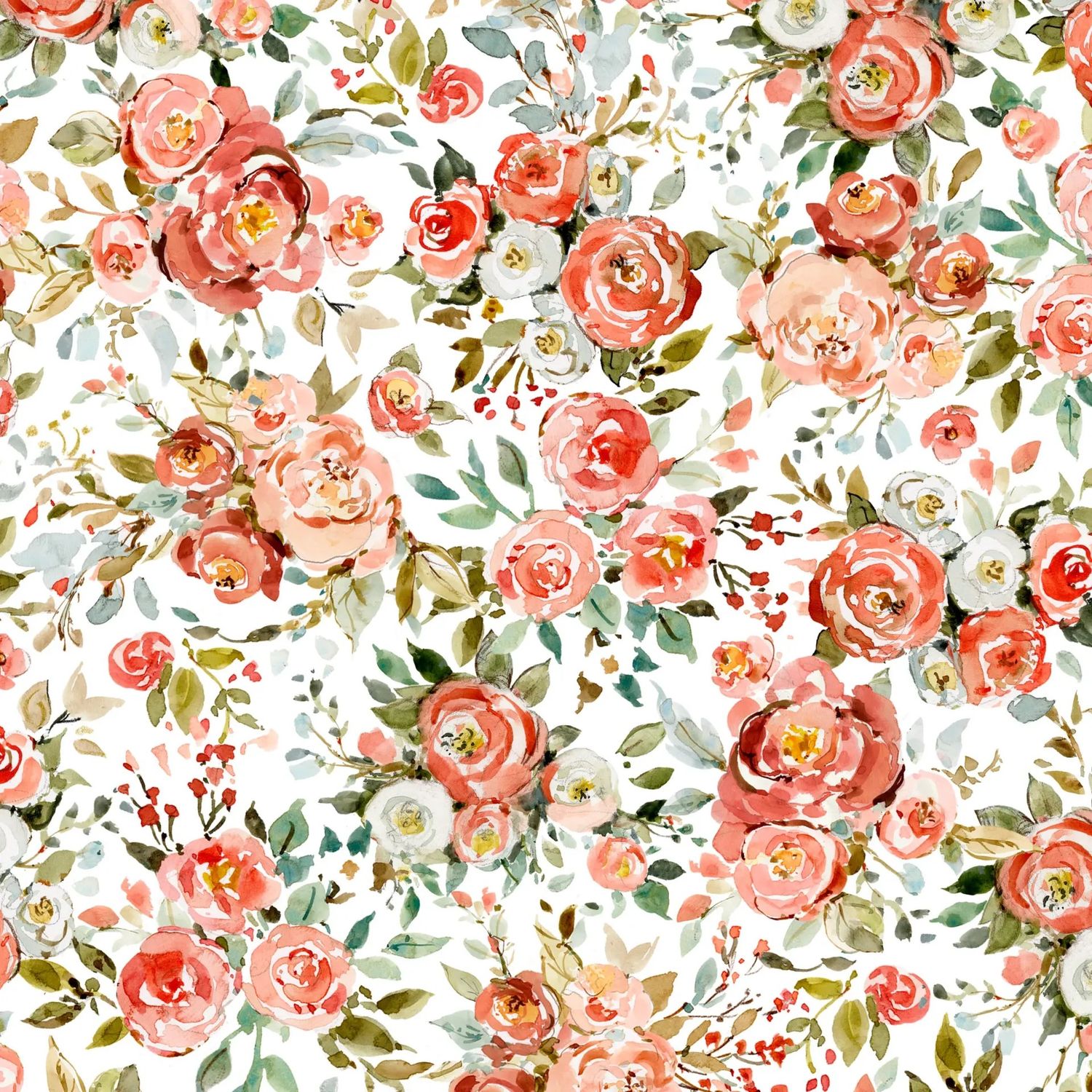 Nottingham Rose Wideback | Packed Floral Multi WB-W105-051-158 | by Susan Winget for Lumin Fabrics