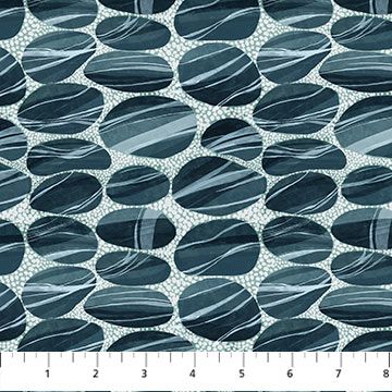 Wild Orchard | Rocks in Blue 91441-45 | by Katie O'Shea for Figo