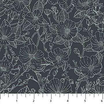 Wild Orchard | Birds in Navy 91443-45 | by Katie O'Shea for Figo