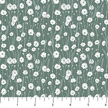 Wild Orchard | Daisies in Green 91441-45 | by Katie O'Shea for Figo