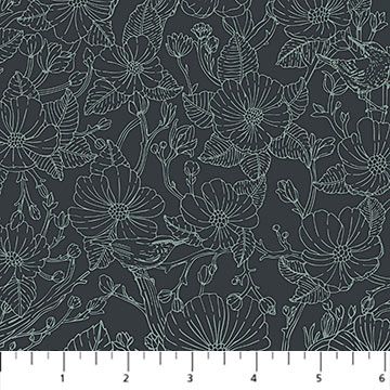 Wild Orchard 100% Rayon | Birds in Navy R91443-45 | by Katie O'Shea for Figo