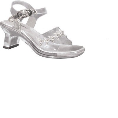 Childrens' Anna Clear Shoes with Silver Accent