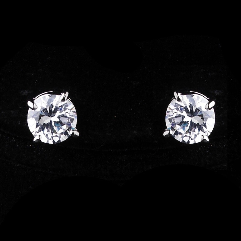 Silver Clear CZ Necklace &amp;  Earring Set