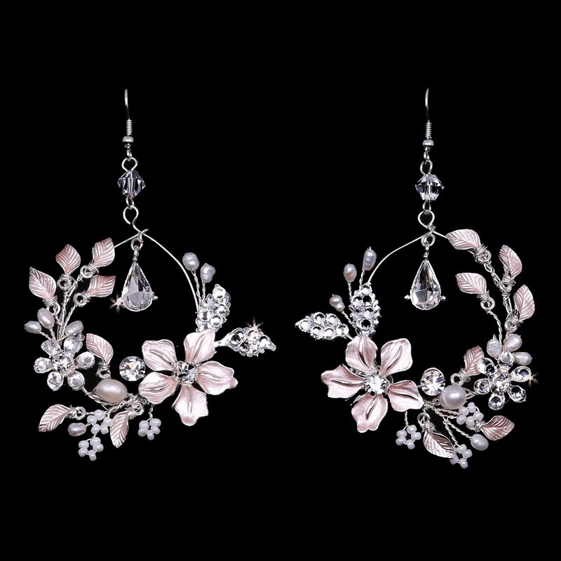 PRECIOUS RHINESTONE &amp; PEARL EARRINGS