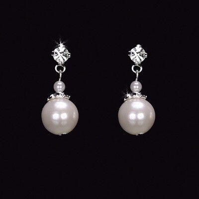 Rhinestone & Pearl Earrings