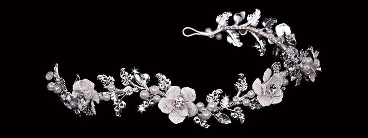 Floral design with crystal accents