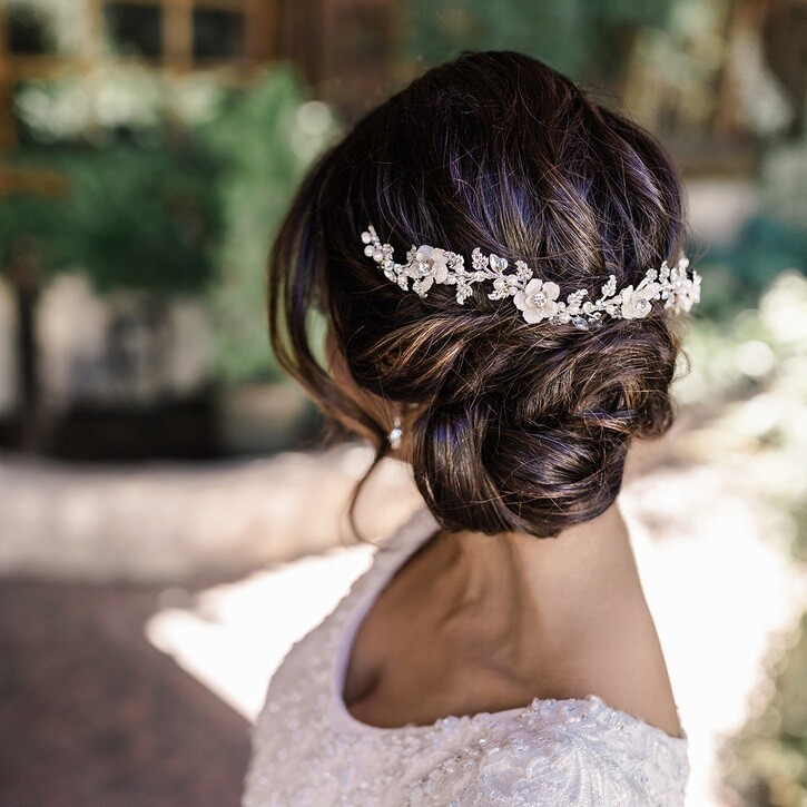 Floral design with crystal accents